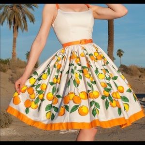 Pinup Girl Clothing Jenny Dress Oranges